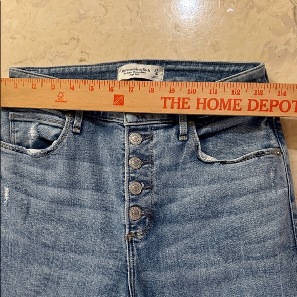 Abercrombie & Fitch Super Skinny Ankle High Rise Blue Jeans - Picture 6 of 8